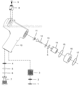 Page A Diagram and Parts List for 8RSAP-10BQ  Cleco Electric Drill