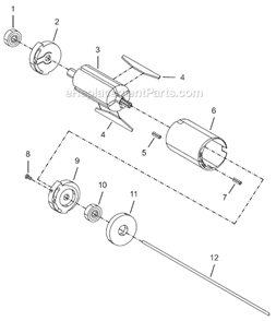 Page B Diagram and Parts List for 8RSAP-10BQ  Cleco Electric Drill