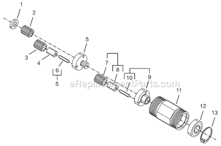 Page C Diagram and Parts List for 8RSAP-10BQ  Cleco Electric Drill