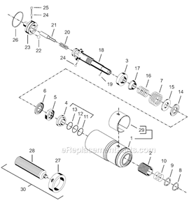 Page E Diagram and Parts List for 8RSAP-10BQ  Cleco Electric Drill
