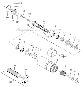 Page E Diagram and Parts List for 8RSAP-20BQ  Cleco Electric Drill