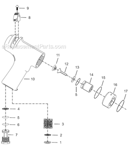 Page A Diagram and Parts List for 8RSAP-7BQ  Cleco Electric Drill