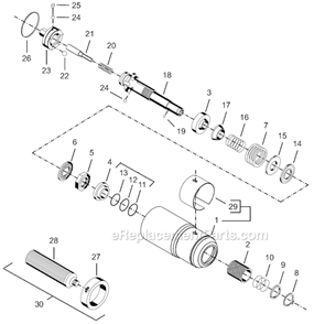 Page E Diagram and Parts List for 8RSAP-7BQ  Cleco Electric Drill