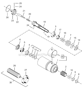 Page E Diagram and Parts List for 8RSAPT-10BQ  Cleco Electric Drill