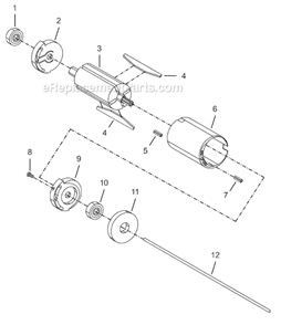 Page B Diagram and Parts List for 8RSAPT-40BQ  Cleco Electric Drill