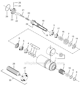 Page E Diagram and Parts List for 8RSAPT-40BQ  Cleco Electric Drill