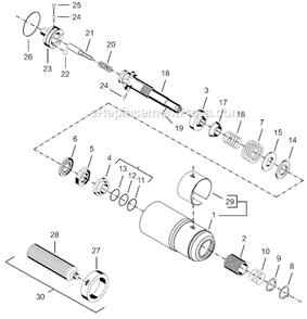 Page E Diagram and Parts List for 8RSATP-10BQ  Cleco Electric Drill