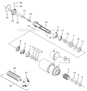 Page E Diagram and Parts List for 8RSATP-20BQ  Cleco Electric Drill