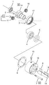 Page B Diagram and Parts List for A2R301M  Cleco Power Motor