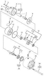 Page A Diagram and Parts List for A2R302M  Cleco Power Motor