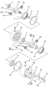 Page B Diagram and Parts List for A2R303M  Cleco Power Motor