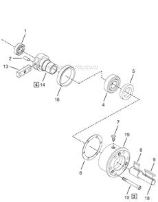 Page B Diagram and Parts List for A6R308M  Cleco Power Motor