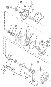 Page A Diagram and Parts List for A6R333M  Cleco Power Motor