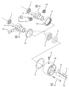 Page B Diagram and Parts List for A8R309M  Cleco Power Motor