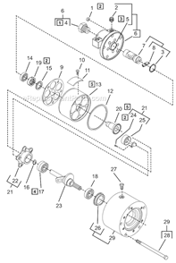 Page A Diagram and Parts List for A8R310M  Cleco Power Motor