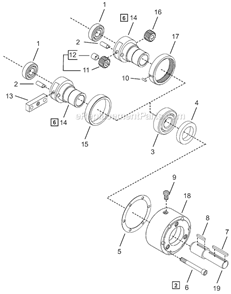 Page B Diagram and Parts List for A8R311M  Cleco Power Motor