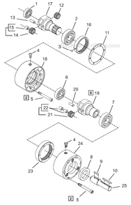 Page B Diagram and Parts List for A8R336M  Cleco Power Motor