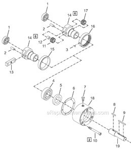 Page B Diagram and Parts List for B4R319M  Cleco Power Motor