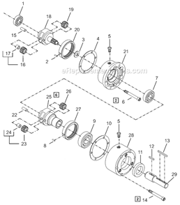 Page B Diagram and Parts List for B4R320M  Cleco Power Motor