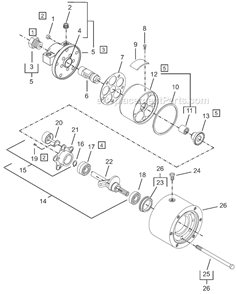 Page A Diagram and Parts List for B4R321M  Cleco Power Motor