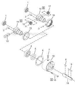 Page B Diagram and Parts List for B4R321M  Cleco Power Motor