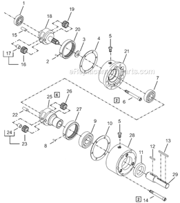 Page B Diagram and Parts List for B4R322M  Cleco Power Motor