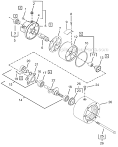 Page A Diagram and Parts List for B4R323M  Cleco Power Motor