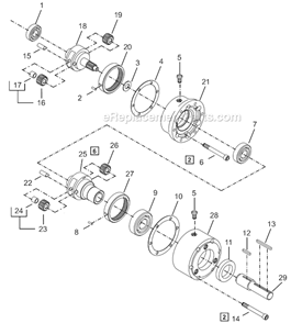 Page B Diagram and Parts List for B4R323M  Cleco Power Motor