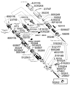 Page A Diagram and Parts List for C3R047M  Cleco Power Motor