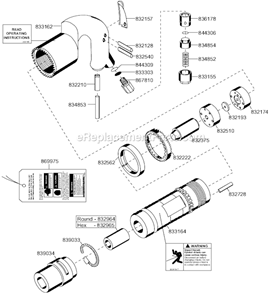 Page A Diagram and Parts List for CL-3-RD-L  Cleco Hammer