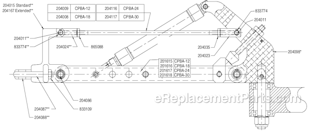 Page A Diagram and Parts List for CPBA-30-WM  Cleco Hoist & Winch