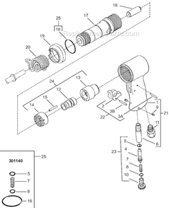 Part Location Diagram of 301138 Cleco Control Valve Assembly Kit