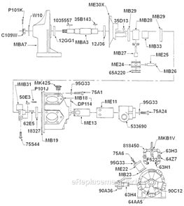 Page A Diagram and Parts List for MEW414M  Cleco Power Motor