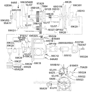 Page A Diagram and Parts List for MMR401M  Cleco Power Motor