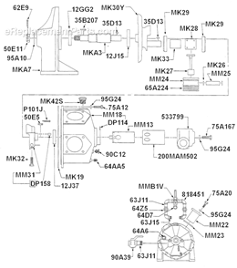Page A Diagram and Parts List for MMW421M  Cleco Power Motor