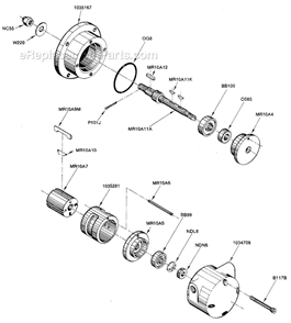 Page A Diagram and Parts List for MR10R098M  Cleco Power Motor