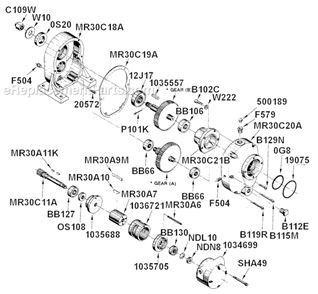 Part Location Diagram of BB106 Cleco Bearing
