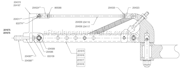 Page A Diagram and Parts List for PBA-12-AH  Cleco Hoist & Winch