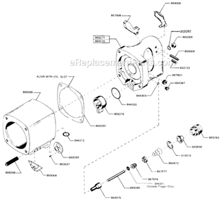 Part Location Diagram of 864973 Cleco Throttle Valve Spring