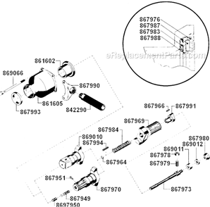 Part Location Diagram of 867976 Cleco Thrust Race