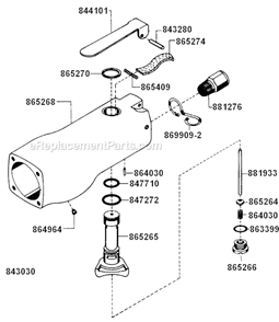 Part Location Diagram of 843280 Cleco Throttle Lever Pin