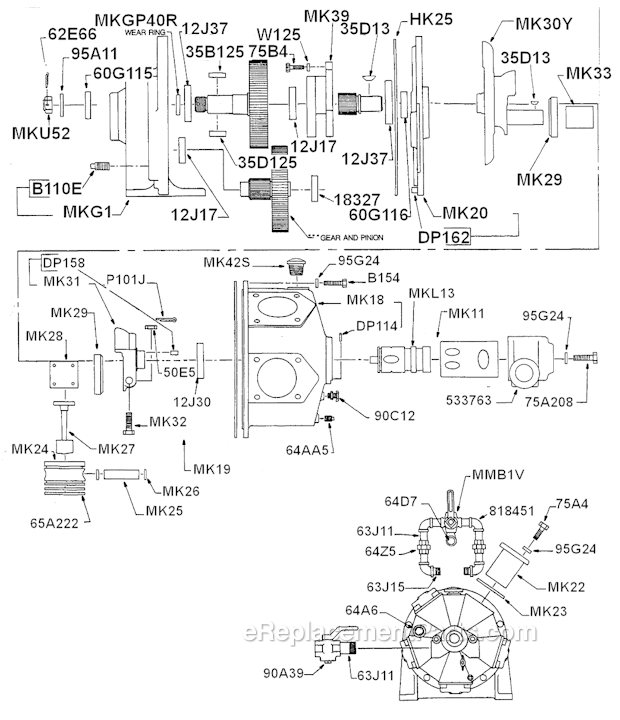 Page A Diagram and Parts List for MKS392M  Cleco Power Motor