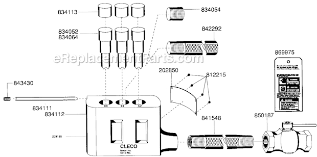Page A Diagram and Parts List for SC-3A  Cleco Scaler