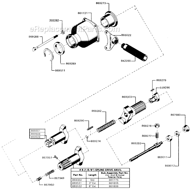 Page B Diagram and Parts List for W-2109-8  Cleco Ratchet