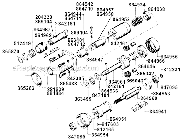 Page A Diagram and Parts List for WL-200-BQ  Cleco Ratchet