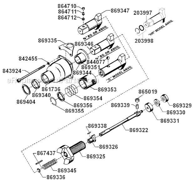 Page A Diagram and Parts List for WP-2049-6  Cleco Ratchet
