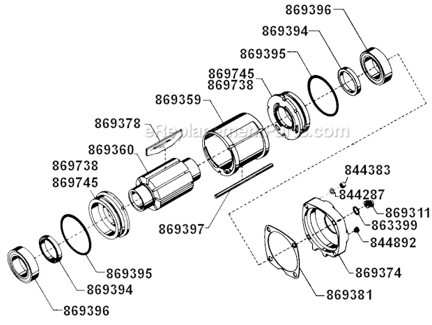 Page B Diagram and Parts List for WP-2060B-8  Cleco Ratchet