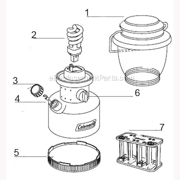 Page A Diagram and Parts List for 2000000861  Coleman Lighting