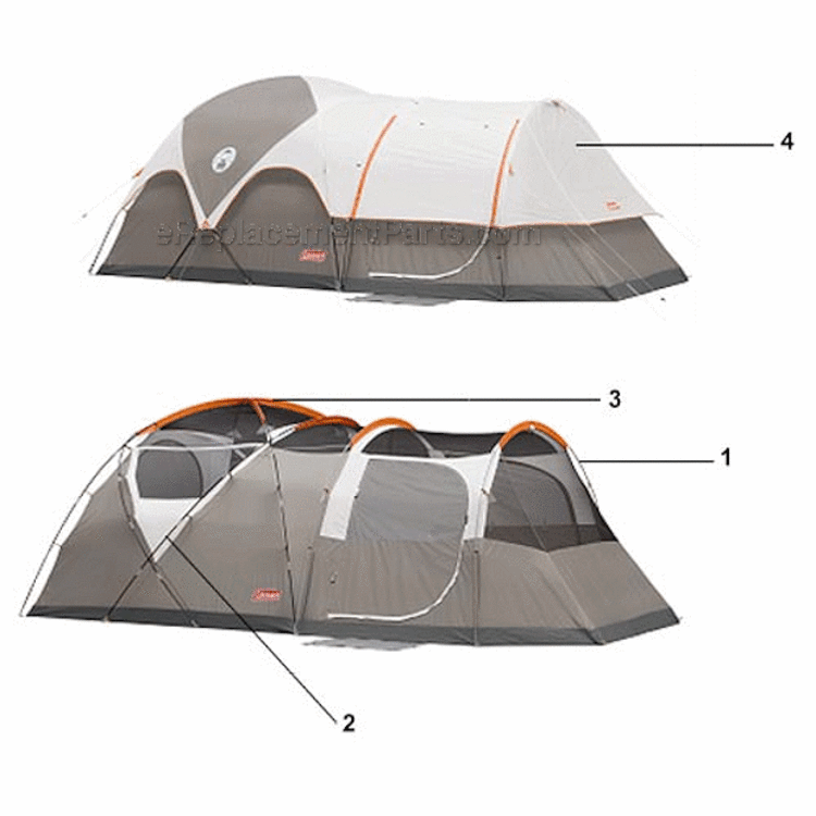 Page A Diagram and Parts List for 2000001188  Coleman Camping Equipment