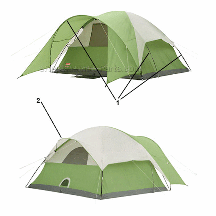 Page A Diagram and Parts List for 2000001589  Coleman Camping Equipment